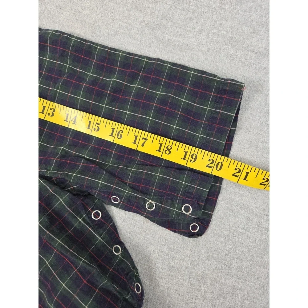Ralph Lauren Baby Boy 3-6 Months Plaid Romper Jumpsuit Blue Green Pony Logo